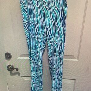Stylish Blue Patterned Women's Pants